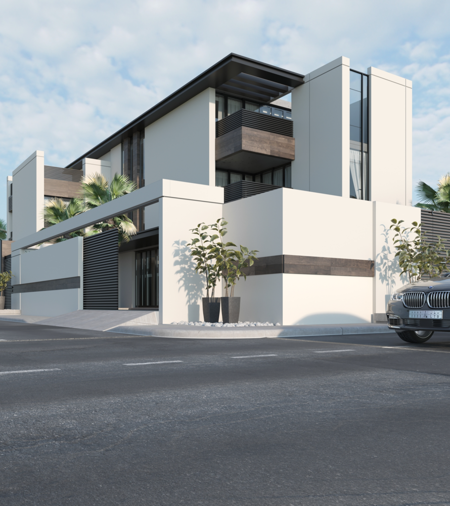 دهانات خارجية لمبنى سكني بالرياض